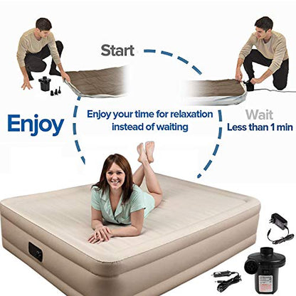 Air Pump Air Mattress Pump for Inflatables Blow up Pool Raft Bed Boat Toy, Quick-Fill, for Outdoor Camping, Inflatable Cushions, Electric Air Mattress Beds, Boats, Swimming - color: Black