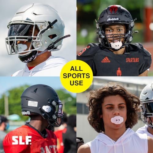 Lip Guard Football Mouth Guard – Youth & Adult Mouthpiece with Strap – Sleefs - color: God First White