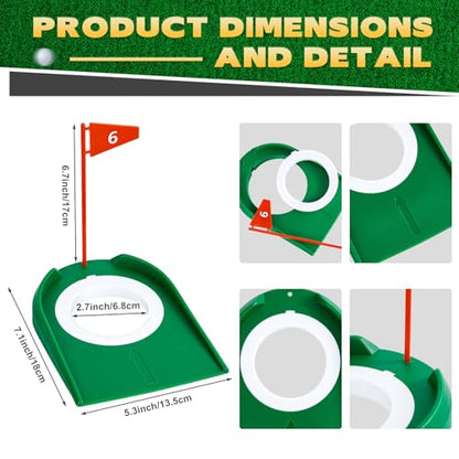 Sotiff Golf Putting Practice Cup Hole Training Aids Golf Accessories Training Putters with Plastic Flag for Adult Office Garage Yard Indoor Outdoor Practice