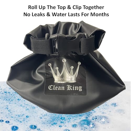 Clean King Golf Club Cleaner Golf Ball Grip Washer Holder Accessories Cleaning On Your Bag ~ 1 Wet Towel 1 Dry Towel 1 Water Reservoir 1 Interior Brush Pad 1 Exterior Brush Groove Tool