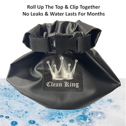 Clean King Golf Club Cleaner Golf Ball Grip Washer Holder Accessories Cleaning On Your Bag ~ 1 Wet Towel 1 Dry Towel 1 Water Reservoir 1 Interior Brush Pad 1 Exterior Brush Groove Tool