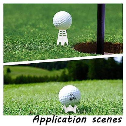 Golf Simulator Tees, Plastic Indoor Golf Mat Tees Practice Turf and Driving Range Winter Golf Tees (18 Pcs) - color: White