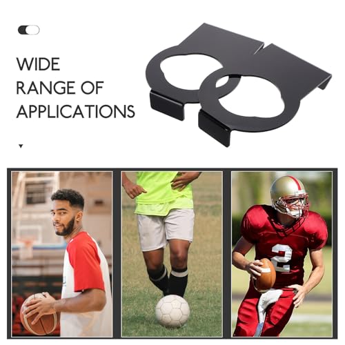 UPKOCH 2 Pcs Wall Mount Ball Holder Organizer Basketball Storage Rack for Football Soccer Volleyball Rugby Transparent Acrylic - color: Black