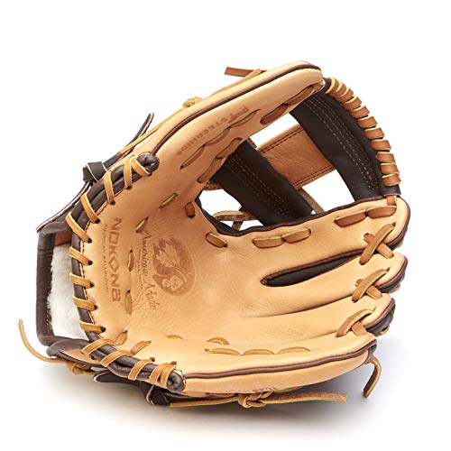 Nokona S-200I Handcrafted Alpha Baseball Glove - I-Web for Infield and Outfield Positions, Youth Age 14 and Under 11.25 Inch Mitt, Made in The USA