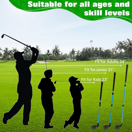 CWLAKON Golf Club Length Adjustable for Backyard Golf Game, Yard Golf Games Club for Toddlers Junior Adults Family, Plastic Golf Club for Indoor Outdoor Golf Training Chipping Games, 2 Pack