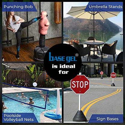BaseGel Polymer for Basketball Goal and Outdoor Indoor Sign Hoops Bases, Perfect Replacement for Sand and Sandbags to Anchor Portable Sports Pools Baskets, Easy to Use and Apply with Water, 16 oz