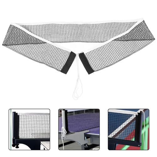 IMIKEYA Adjustable Black Table Tennis Net 182×15cm Nylon Outdoor Indoor Training Replacement Net for Ping Pong Table Sports Practice