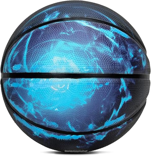 AND1 Chaos Basketball: Official Regulation (29.5 inches) Rubber - Deep Channel Construction Streetball, Made for Indoor Outdoor Basketball Games - color: Black Hole