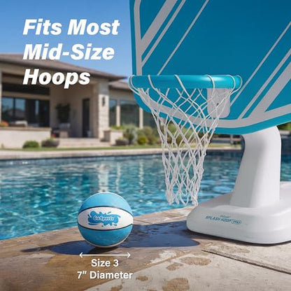 GoSports Water Basketballs 2 Pack - Choose Between Size 3 and Size 6, Great for Swimming Pool Basketball Hoops - style: Light Blue SIze 3 (7" D)