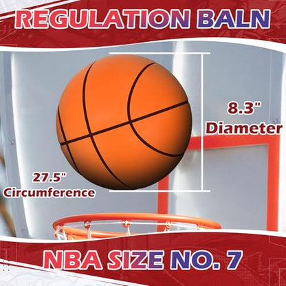 Silent Basketball Size 3/5 (22"/27.5") Ultra-Quiet No-Noise Indoor Training Ball, Soft Bounce Design, Not Vacuum Shipped, Premium Soft Foam Silent Basketball with Individual Gift Packaging - size: Size 5