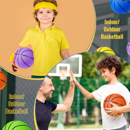 Jerify 12 Pack Official Size Rubber Basketballs for Kids Child Junior Youth Indoor Outdoor Sports Basket Balls with Pump Back to School Student Gifts Operation Christmas Bulk Items - size: Size 4, 25.5"