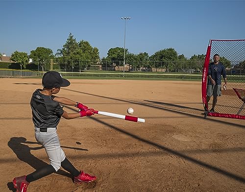 PowerNet Sweet Spot Training Bat + 3.2"" Progressive Softball Training Balls for Hitting & Pitching, 9 Pack Weighted Balls & Weighted Bat, Improve Hand-Eye Coordination & Power - size: 31" (28 oz) Bat + 3.2" Balls LITE 9 Pk
