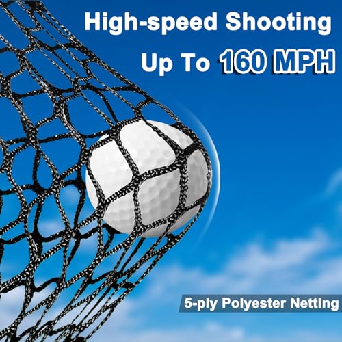 Golf Hitting Nets for Backyard Driving Real Balls 10x7ft, Heavy-Duty Steel Frame Golf Net with Target Cloth & Carry Bag for Garage, Indoor & Outdoor Driving Chipping Practice
