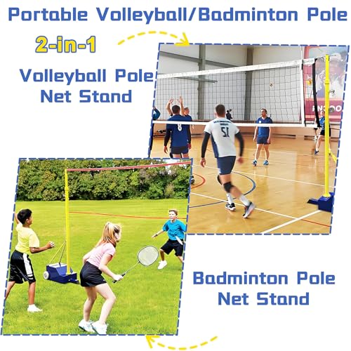 Portable Volleyball Net Stand with Adjustable Poles – Lightweight & Easy to Move, Perfect for Backyard, Park, School, Indoor & Outdoor Sports – Ideal for Sports Lovers