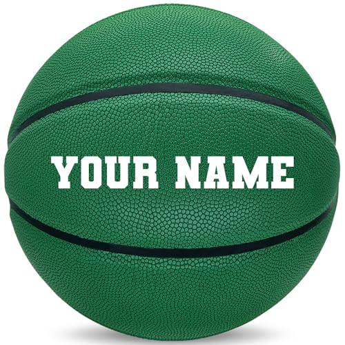 Custom Personalized Basketball with Name – Official Size 7/6 Composite Leather Indoor Outdoor Basketball – Unique Gift Ball for Players, Teams & Coaches