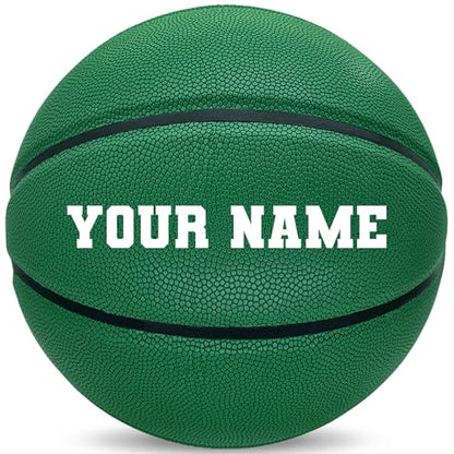 Custom Personalized Basketball with Name – Official Size 7/6 Composite Leather Indoor Outdoor Basketball – Unique Gift Ball for Players, Teams & Coaches