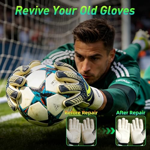 Goalkeeper Glove Care Kit - 50ml Grip Spray & 50ml Glove Wash Set, Professional Soccer Training Gear for Youth & Adult Goalie Gloves, Restores Tackiness & Cleans Latex