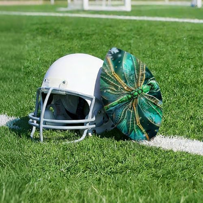 American Football, Official Size 11.9 x 7.3 Inch, Premium Composite Leather High-Grip Ball with Pro-Style Lacing, Unique Prints for Training, Games & Gifts - color: Green Art Butterfly
