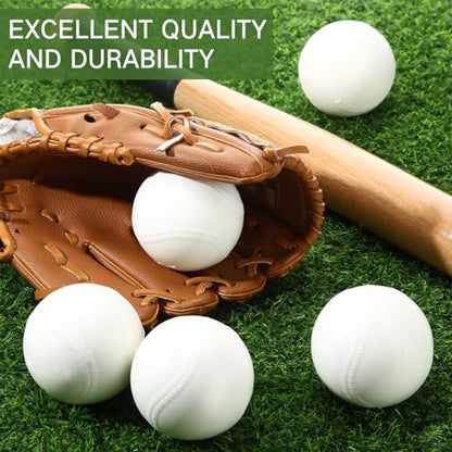 VioraWhite Pitching Machine Balls, Balls Foam Practice Baseballs High Density Foam Practice Baseball Softball Training Ball for Hitting Practice and Fielding Practice 3 oz 2.9 Inches