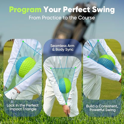 Golf Training Aid Ball for Impact Precision & Consistent Swings, Golf Swing Trainer, Simple and Effective Golf Training Tool, Fix Chicken Wing, Improve Tempo, Backswing & Ball Striking - size: Medium