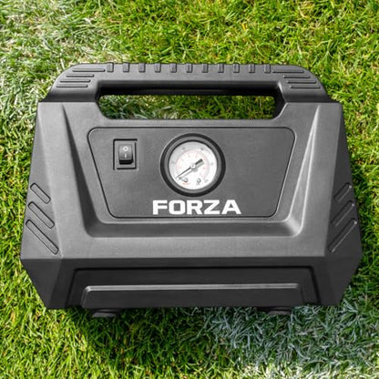 FORZA Electric Ball Pump [230V] – Sports Ball Pump for Fast Inflation – Triple Pressure Gauge [PSI, KPA, & BAR] – EU Plug with UK Adapter