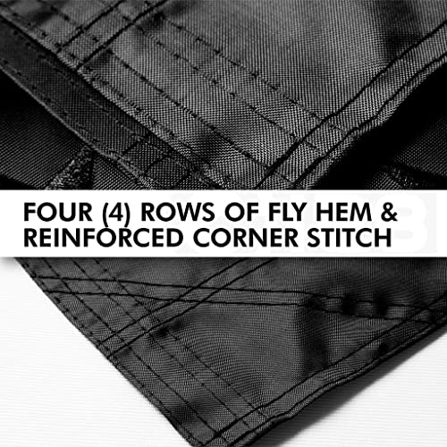 All Black American Flag | 3x5 Ft | Long Lasting US Flag, Made From 210D Polyester, Embroidered Stars, Sewn Stripes, Brass Grommets, Vivid Color, Outdoor/Indoor - color: Black 3x5 Ft
