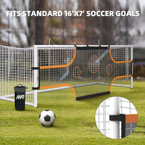 MR Soccer Goal Target Sheet, Field Net, Professional Shooting Practice Aid - size: 16'x7'
