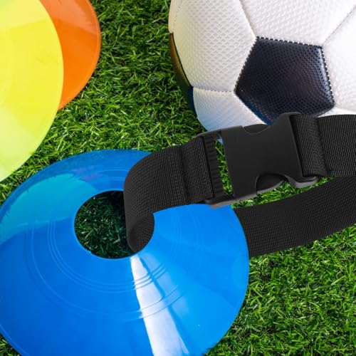 4Pcs Soccer Cone Straps for Agility Drills Sport Training Disc Cones Multi-Sport Field Markers Adjustable Flexible for Soccer Football Practice Gym Training and OutdoorSport
