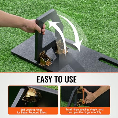 VEVOR Soccer Rebounder Board, Portable Soccer Wall with 2 Angles Rebound, Foldable HDPE Kickback Rebound Board, Soccer Training Equipment for Kids and Adults, Passing & Shooting Practice - size: 40"X12"
