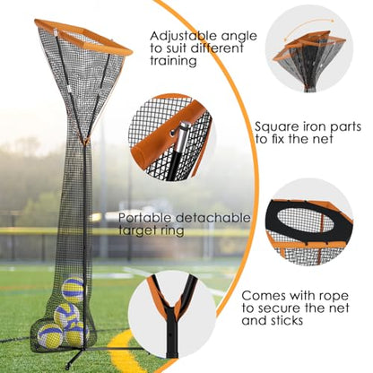 MR Volleyball Setter Trainer Net - 3'x3', Adjustable Height & Angle, Portable Trainer for Hitting, Spiking, Serving with Built-in Drawstring Ball Release