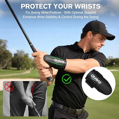Golf Swing Trainer Set – Wrist Trainer & Arm Band Golf Training Aid for Swing Practice, Adjustable Wrist Training Aid & Arm Connection Band for Beginner to Intermediate Golfers