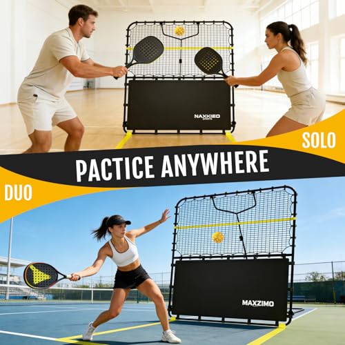 7x7 FT Pickleball Rebound Net, Pickleball Net for Dinks Volleys Hits Training, Freely Adjustable Angle Various Ball Practice Rebounder for Outdoor Indoor