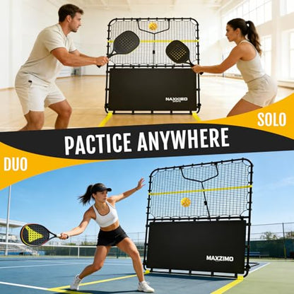 7x7 FT Pickleball Rebound Net, Pickleball Net for Dinks Volleys Hits Training, Freely Adjustable Angle Various Ball Practice Rebounder for Outdoor Indoor