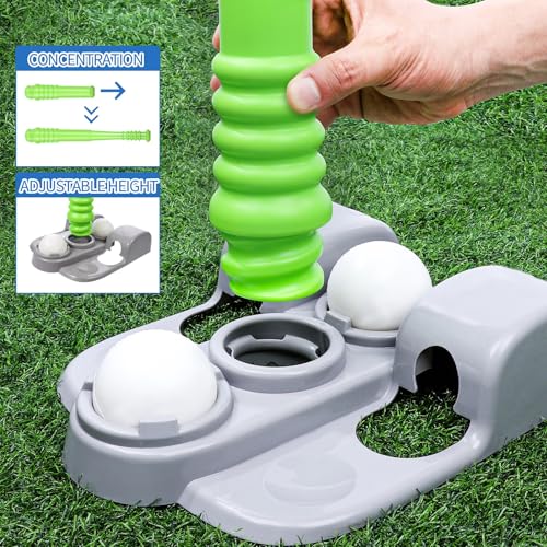 T Ball Set for Kids 3-5 5-8, Toddler Baseball Tee Ball Set for Boys Tball Set with 6 Balls, Batting Tee, Baseball Bat, Pitching Machine, Glove T Ball Stand Stocking Stuffers for Kids