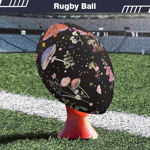 SYtrade Recreational Football Game Footballs PU Composite Leather Footballs for Training Indoor Outdoor - color: Mushroom Butterfly Star