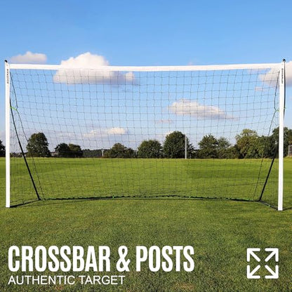 QUICKPLAY Kickster Soccer Goal Range – Ultra Portable | Quick and Easy Set Up | Includes Net and Carry Bag | Available in 7 Sizes | Backyard Soccer Net for Kids & Adults [Single Goal] - style: 5 x 3'
