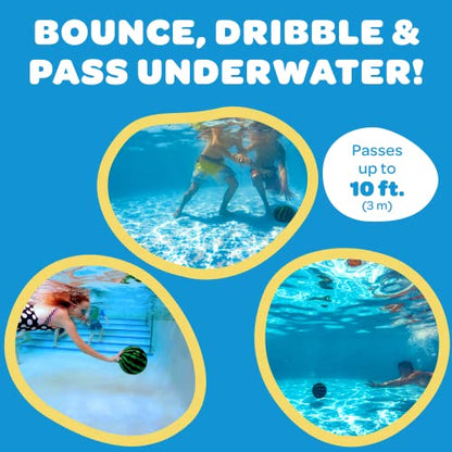 Watermelon Ball – Cool Underwater Pool Toy for Teen Boys, Girls, Men & Women. Great Gifts for Swimming, Diving & Backyard Games. Best for Birthday Presents, Spring Vacation & Summer Family Fun. - size: 9", style: 9" Green