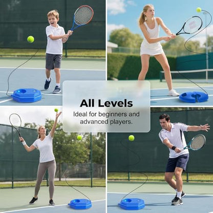 Wegodal Tennis Ball Training Baseboard, 2026 Upgrade Portable Tennis Trainer for Home use with Weighted Base, Portable Tennis Rebounder for Outdoor Backyard