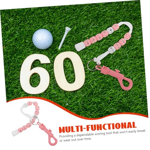 Toddmomy Portable Golf Beaded Chain Score Counter for Women Lightweight Golf Score Keeper for Training and Tournaments for Easy Tracking