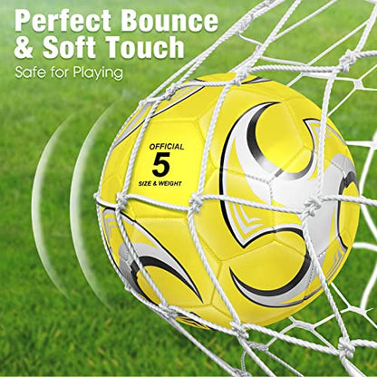 Lenwen 12 Pcs Soccer Balls with Pump Bulk Official Size 5 4 3 Kids Teens Adult Indoor Outdoor Sports Soccer Gift for Play Training Gift Party Back to School - size: Size 4, style: Classic Style