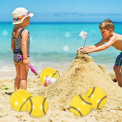 Whaline 25Pcs 16'' Inflatable Beach Balls Pool PVC Balls for Summer Beach Party Decorations Water Sand Game Toy Accessories