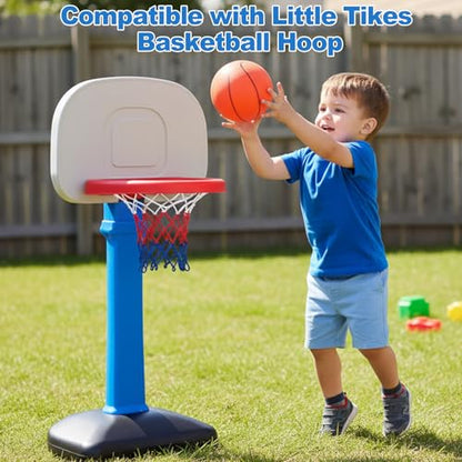 Basketball Net Compatible with Little Tikes – 12 Loops Professional Basketball Net Replacement, Heavy Duty Outdoor Basketball Hoop Net, Red-White-Blue