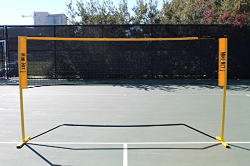 OnCourt Offcourt Quick Start Mini-Net Portable Tennis Net - 10' Wide with Carry Bag | Adjustable Height 30-64 inches | Indoor/Outdoor