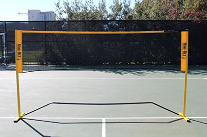 OnCourt Offcourt Quick Start Mini-Net Portable Tennis Net - 10' Wide with Carry Bag | Adjustable Height 30-64 inches | Indoor/Outdoor