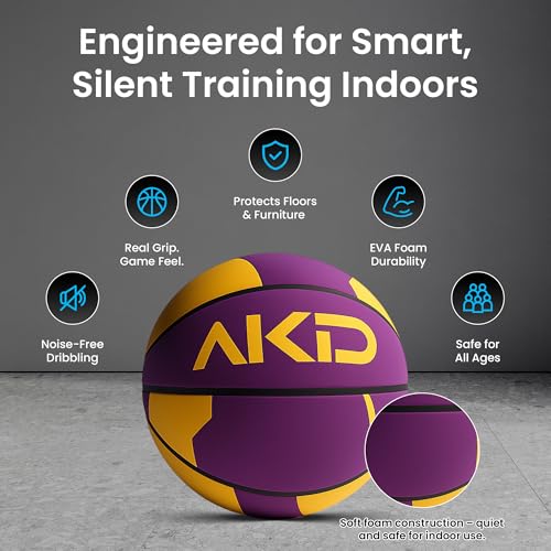 Silent Basketball Quiet Basketball Premium Foam Basketball Size 7 Indoor Basketball No Noise Basketball Soft Basketball for Kids Adults Apartment Training