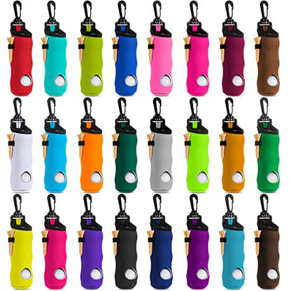 WILLBOND 24 Pcs Golf Ball Carry Bag Tee Holder for Neoprene Pouch Portable with Hook Accessories for Men Women - style: Classic