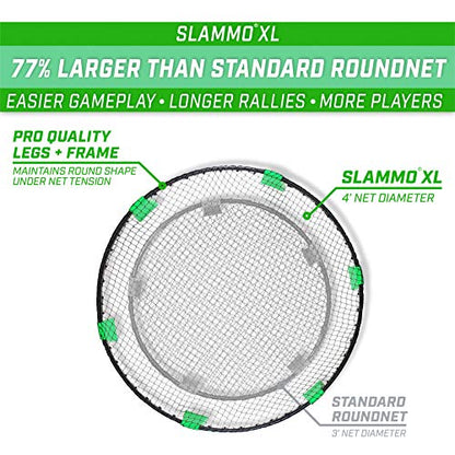 GoSports Slammo XL Extra Large Round Net Game for Beginners - Great for Beach Party, Backyard, and Outdoor Family Fun - Includes 3 Balls, Pump & Carrying Bag