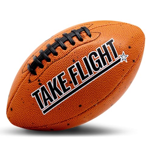 TAKE Flight Flag Football, Official Game Ball (ECO-Leather) - color: CLASSIC BROWN, size: PRO (SIZE 9)