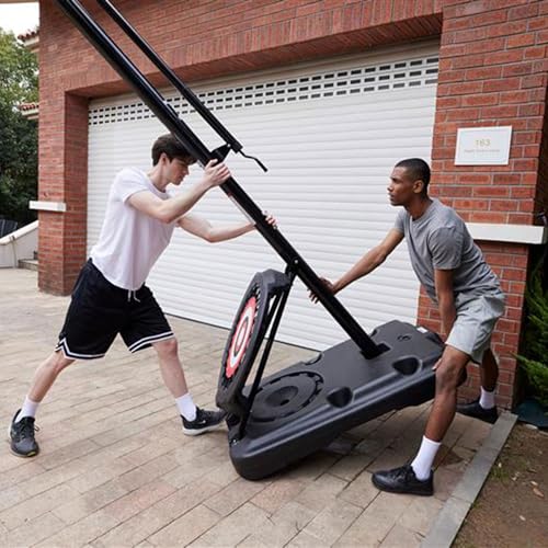 IE SPORTS Portable Basketball Hoop Outdoor 7.5-10ft Adjustable Height, 44-54 Inch Impact Backboard and Basketball Rebounder, Outdoor Basketball Hoop Goal System for Kids and Adults - style: 50" Backboard