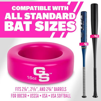GoSports Baseball and Softball Bat Weight – 16 oz Bat Donut for Youth and Adult, Baseball & Softball Bat Accessories